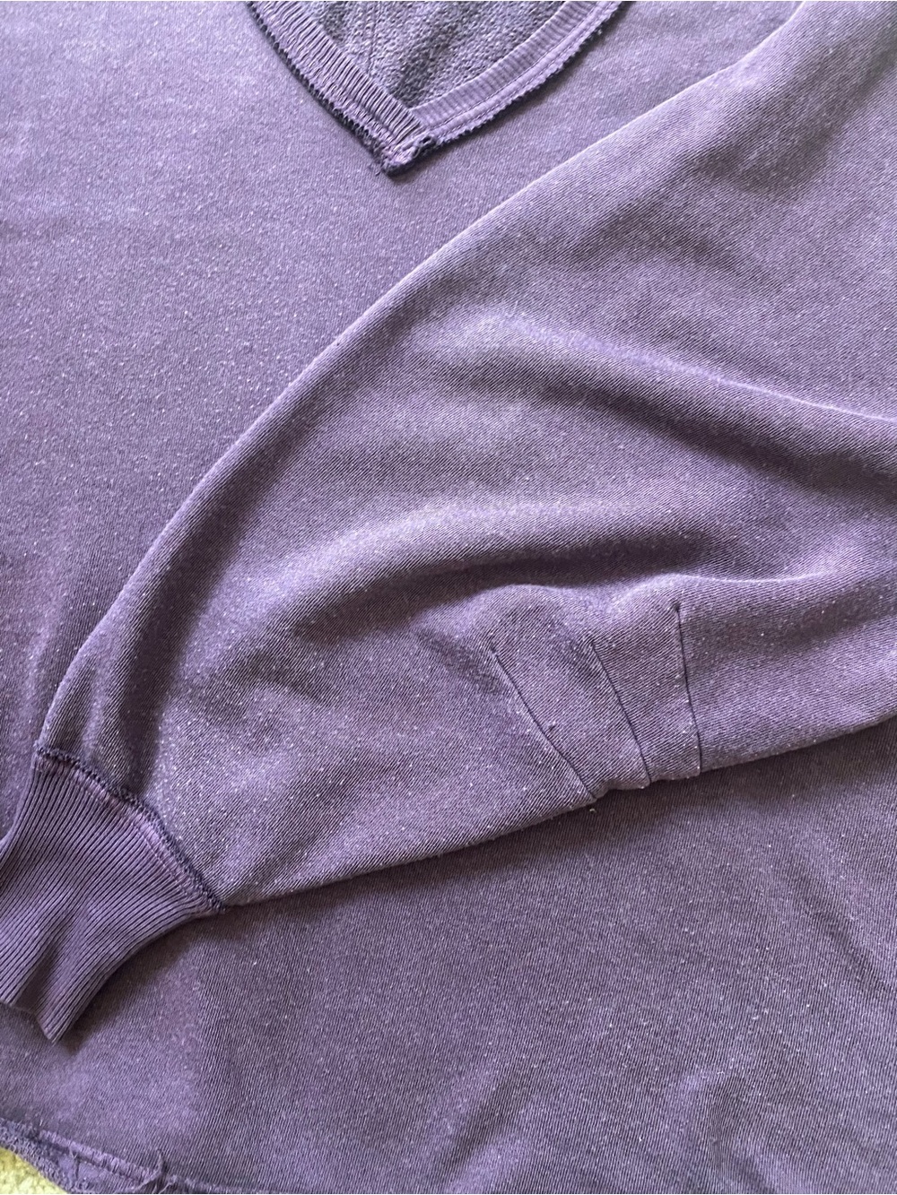 Free People We The Free Venice V-Neck Sweatshirt Sour Grapes Small - Picture 7 of 9
